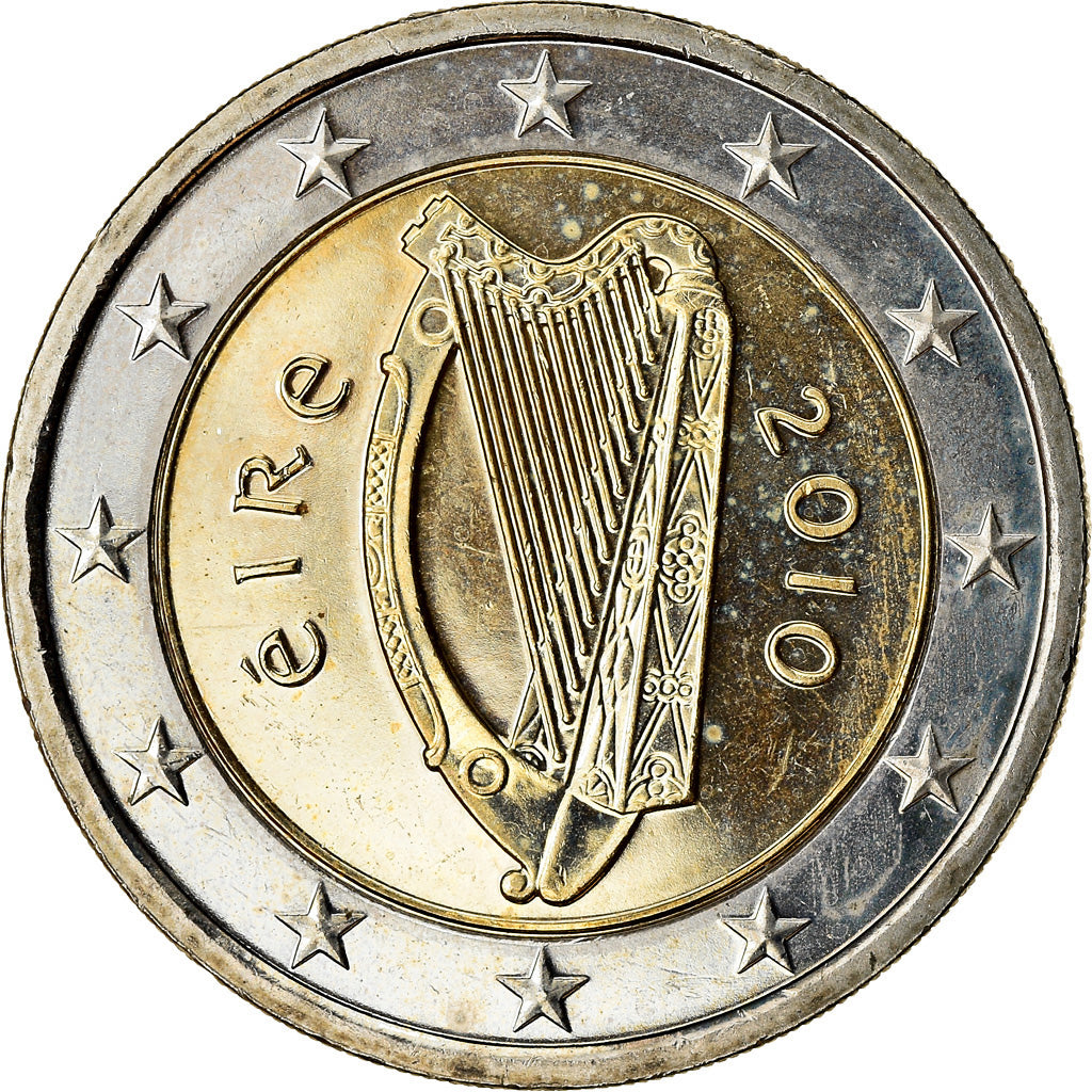 REPUBBLICA D’IRLANDA, 2 Euro, 2010, SPL, Bi-metallico, KM:51