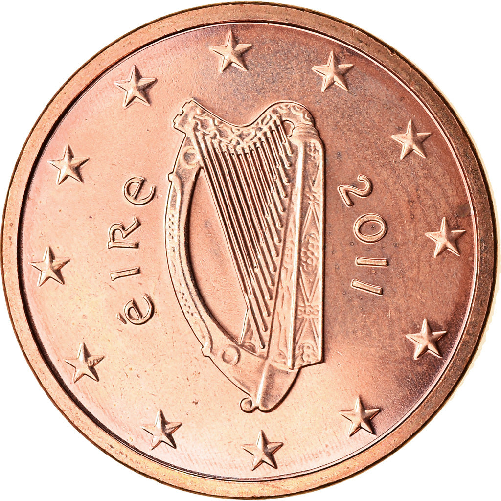 REPÚBLICA DE IRLANDA, 5 Euro Cent, 2011, SC, Cobre chapado en acero, KM:34