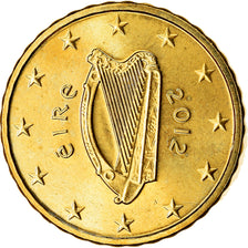 IRELAND REPUBLIC, 10 Euro Cent, 2012, UNZ, Messing, KM:47