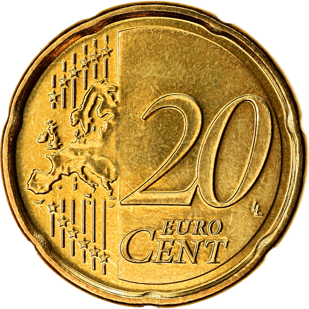 IRELAND REPUBLIC, 20 Euro Cent, 2014, UNZ, Messing