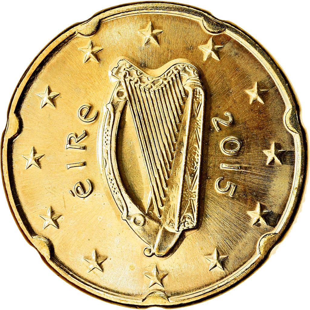REPUBBLICA D’IRLANDA, 20 Euro Cent, 2015, SPL, Ottone