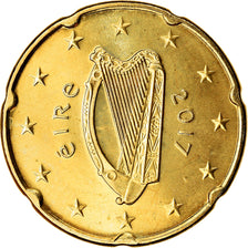 REPUBBLICA D’IRLANDA, 20 Euro Cent, 2017, SPL, Ottone