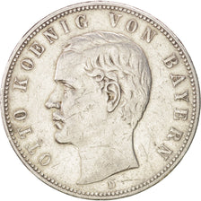German States, 5 Mark, 1907, Munich, KM #915, EF(40-45), Silver, 38, 27.65