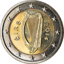 IRELAND REPUBLIC, 2 Euro, 2014, UNZ, Bi-Metallic