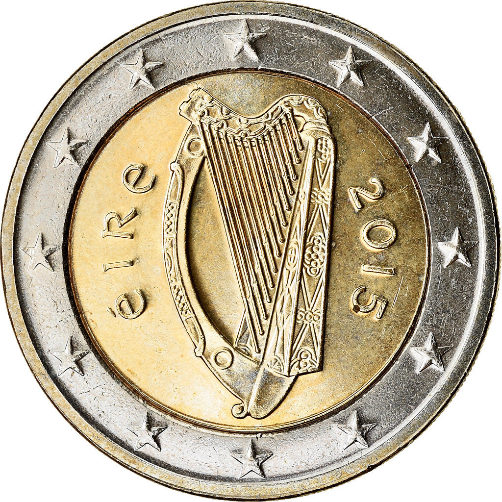 IRELAND REPUBLIC, 2 Euro, 2015, UNZ, Bi-Metallic