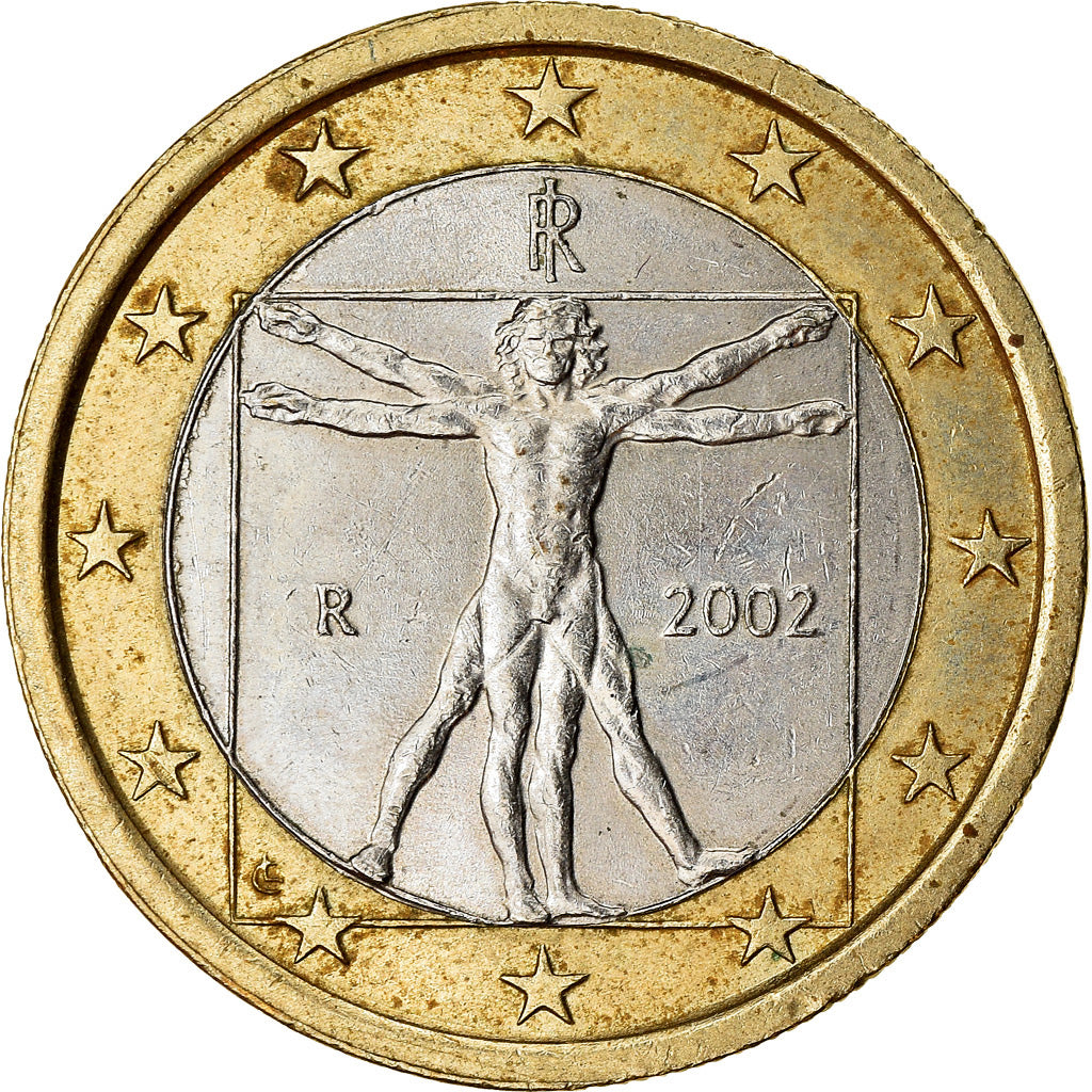 Italy, Euro, 2002, EF(40-45), Bi-Metallic, KM:216