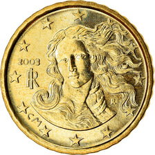 Italy, 10 Euro Cent, 2003, AU(55-58), Brass, KM:213
