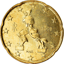 Italien, 20 Euro Cent, 2003, VZ, Messing, KM:214