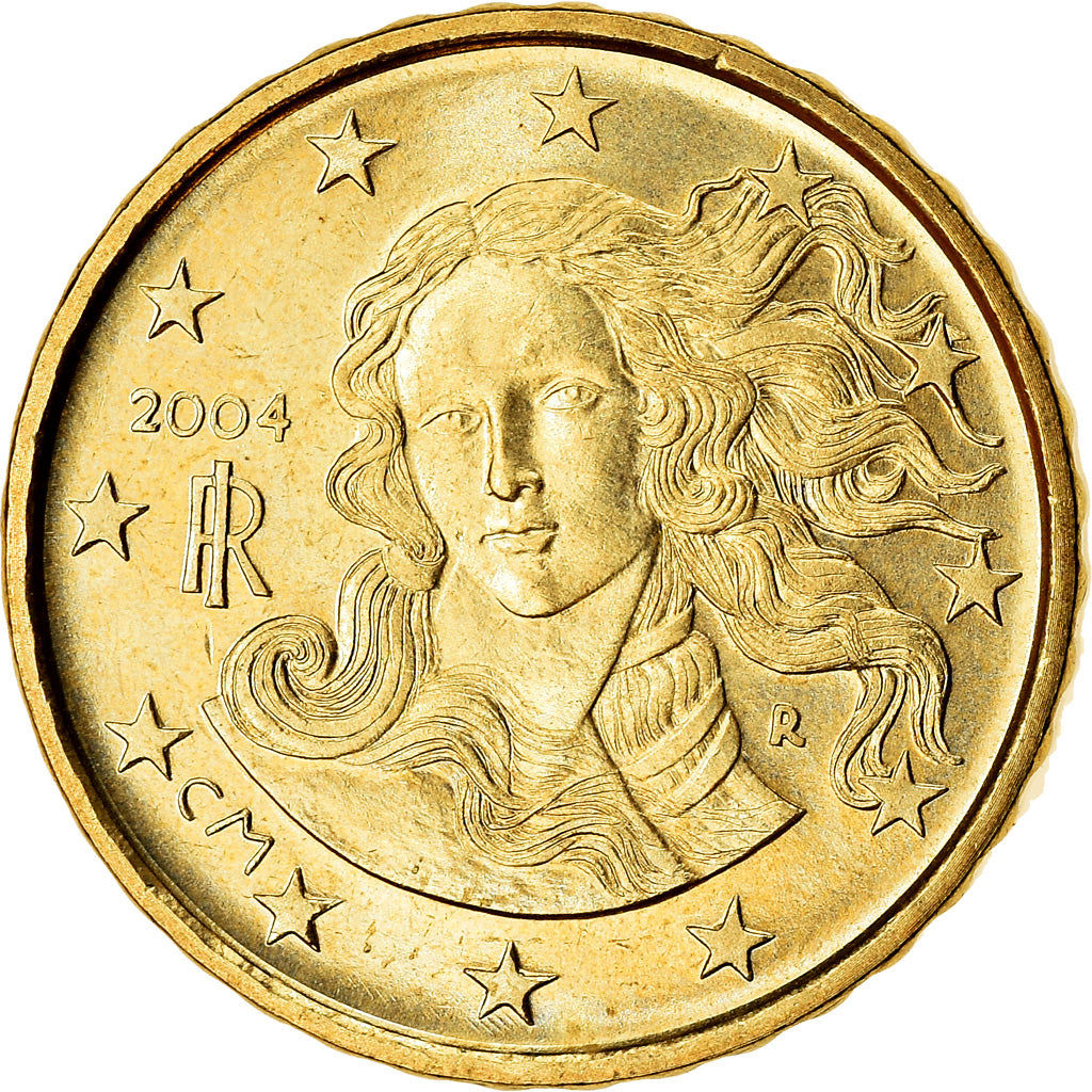 Italien, 10 Euro Cent, 2004, VZ, Messing, KM:213