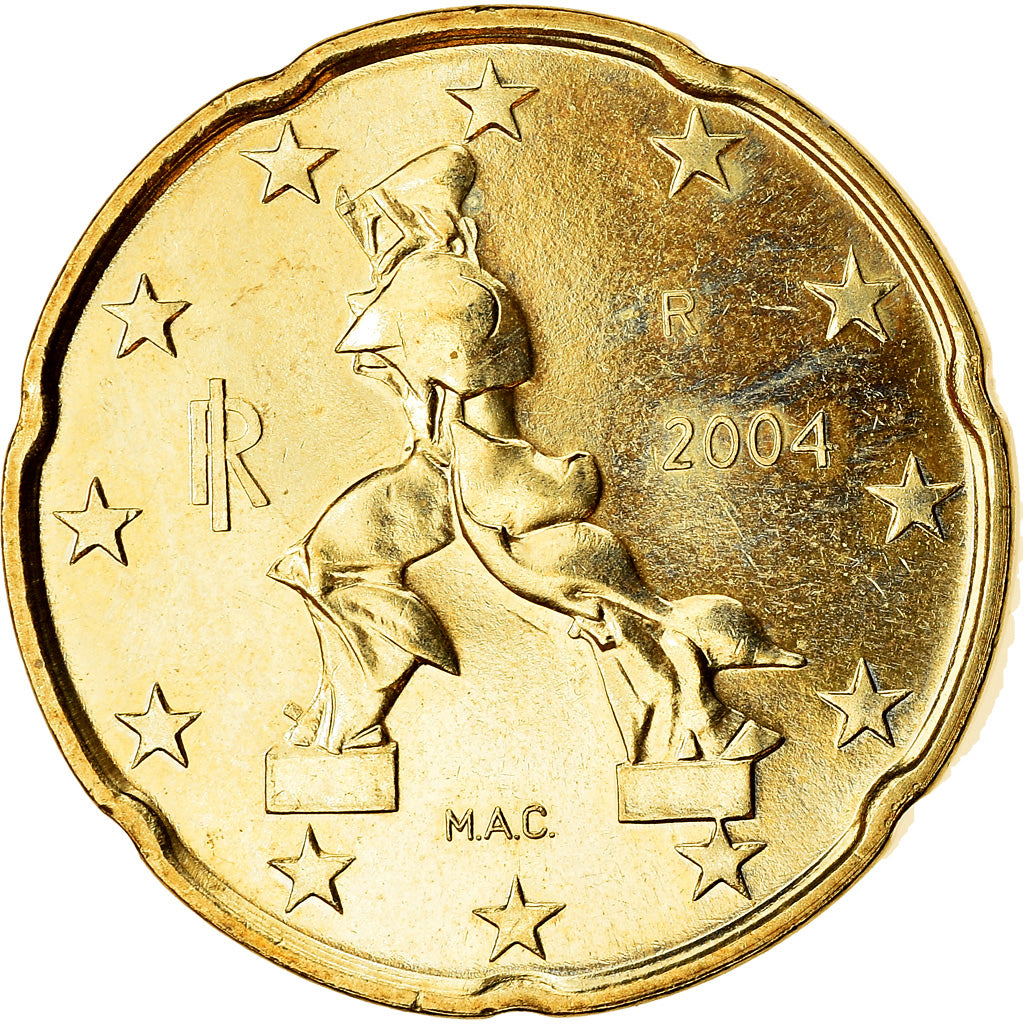 Italien, 20 Euro Cent, 2004, VZ, Messing, KM:214