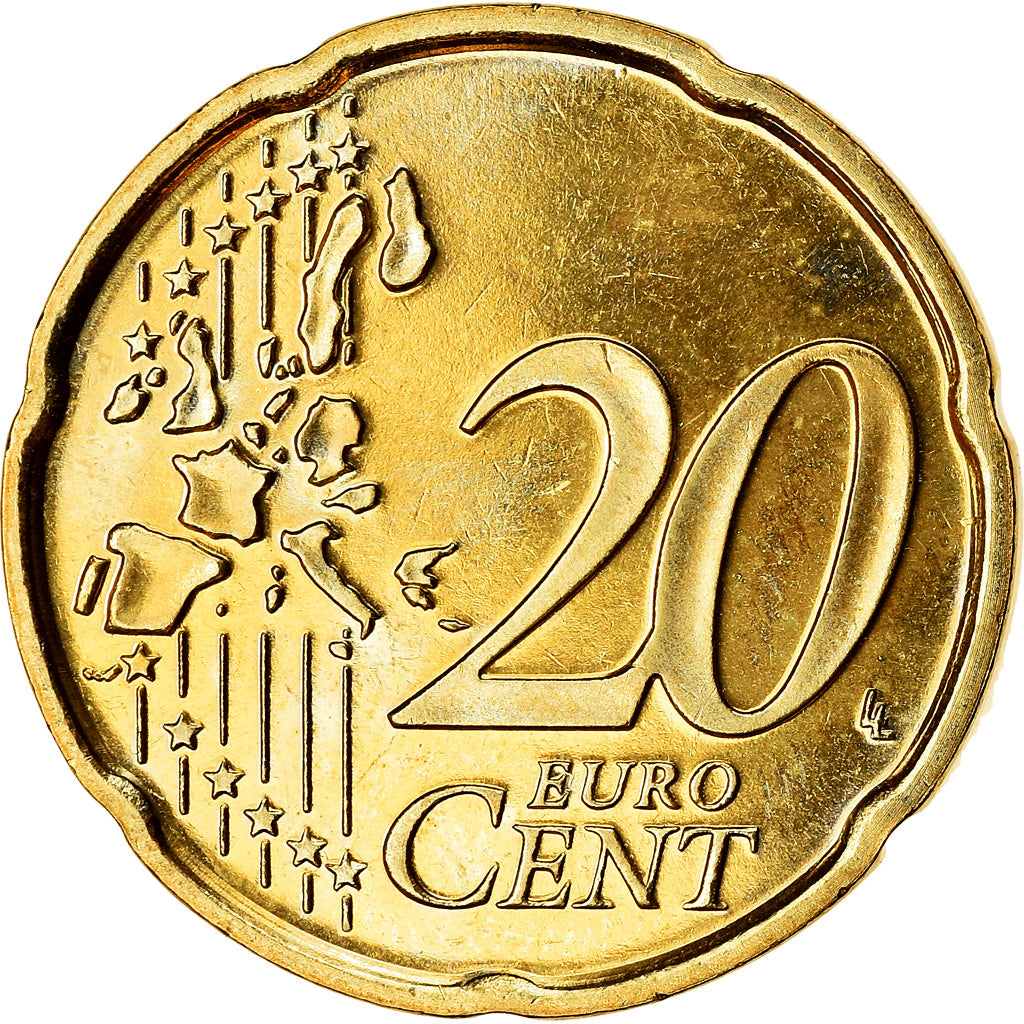 Italien, 20 Euro Cent, 2004, VZ, Messing, KM:214