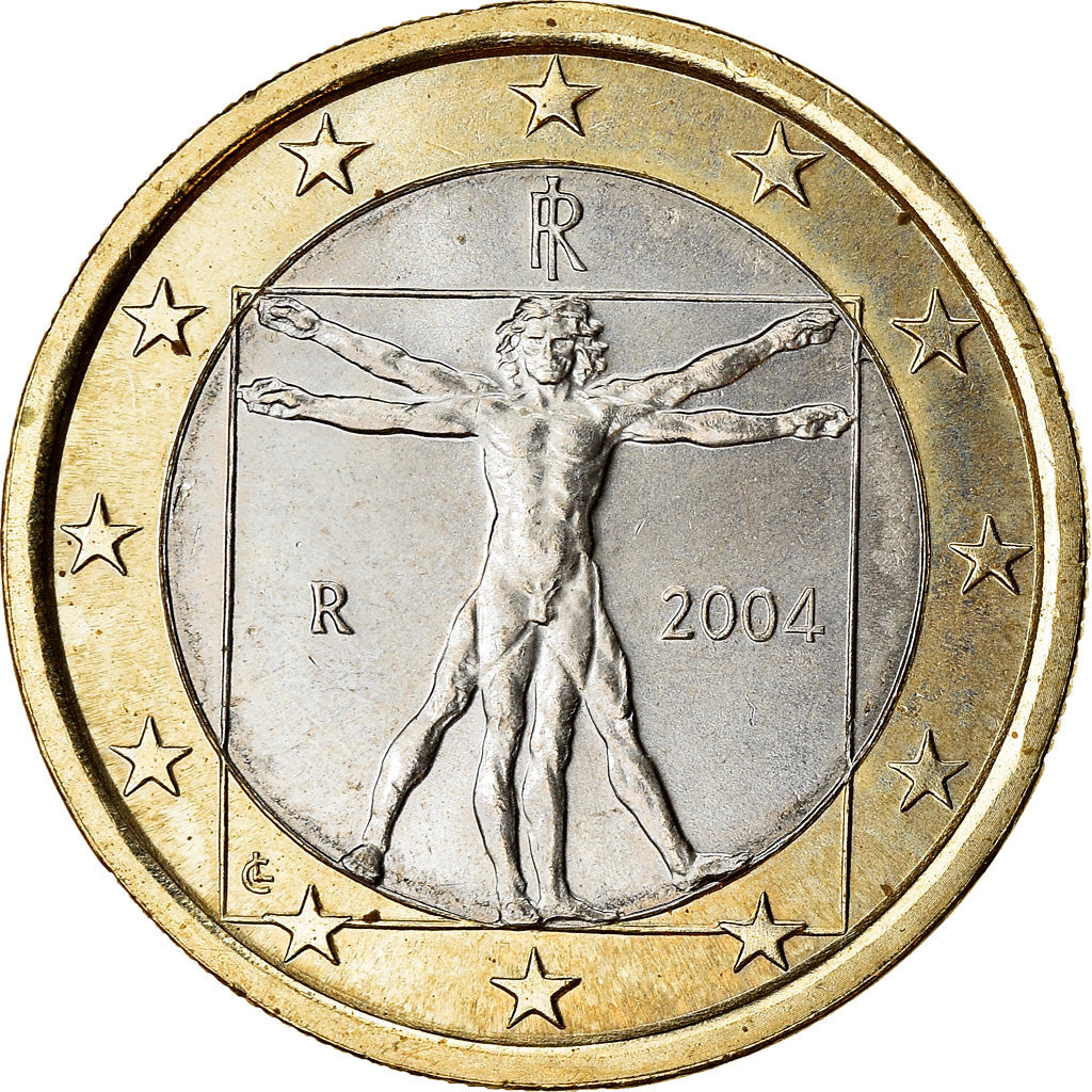 Italien, Euro, 2004, VZ, Bi-Metallic, KM:216