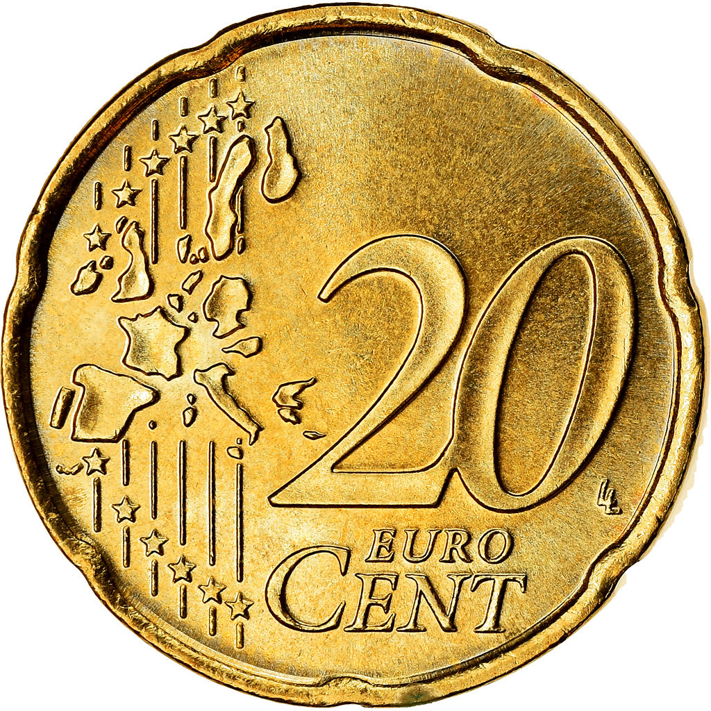 Italy, 20 Euro Cent, 2005, AU(55-58), Brass, KM:214