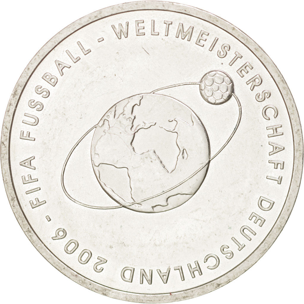 GERMANY - FEDERAL REPUBLIC, 10 Euro Cent, 2004, KM #210, AU(55-58), Brass,...
