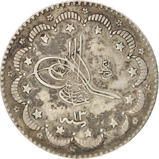 TURKEY, 5 Kurush, 1887, Qustantiniyah, KM #737, EF(40-45), Silver, 5.90
