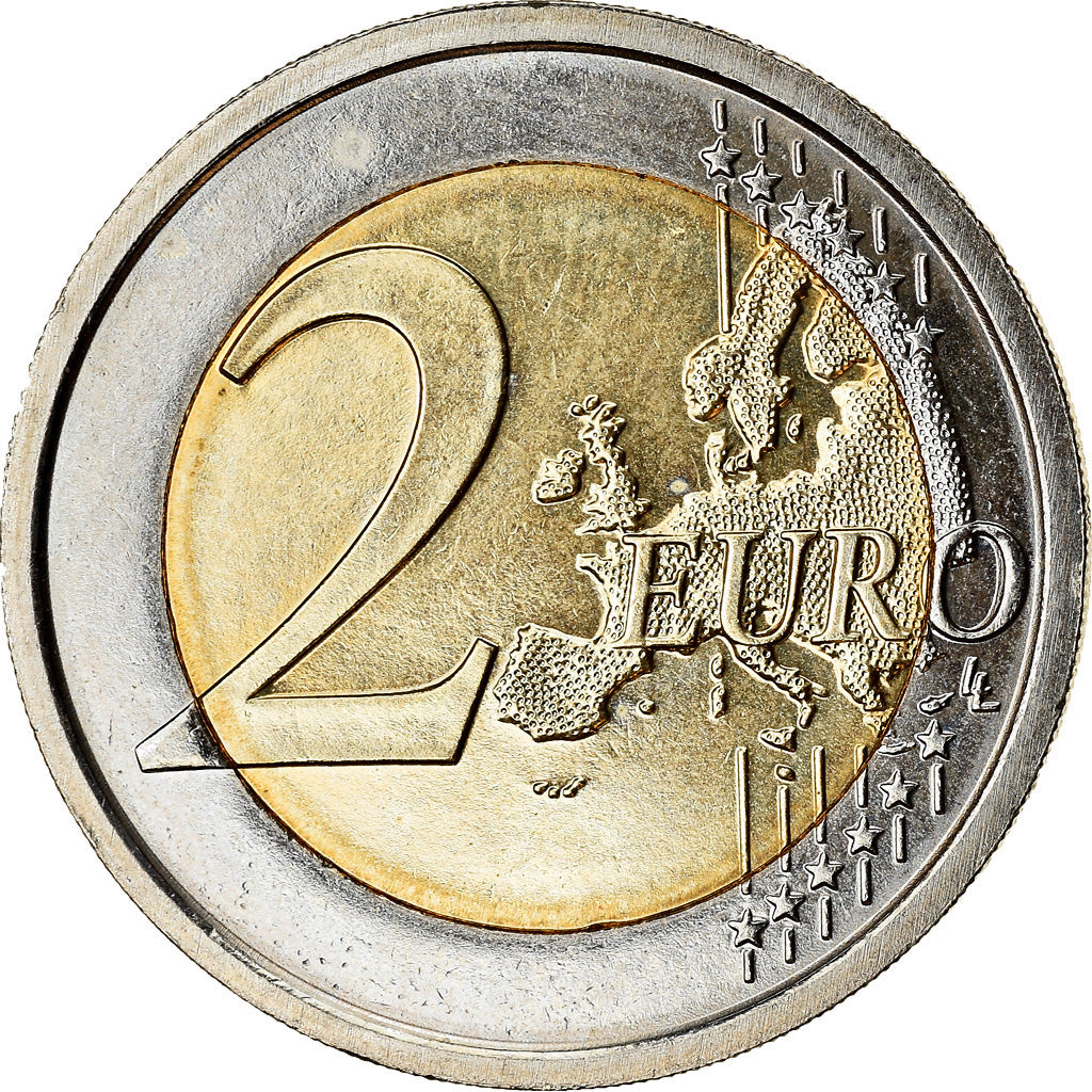 Włochy, 2 Euro, 2008, MS(63), Bimetaliczny, KM:251