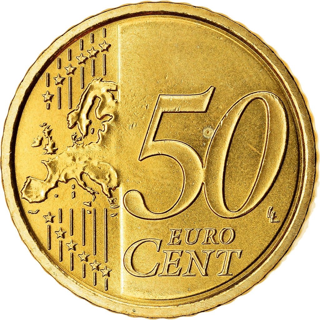 Italy, 50 Euro Cent, 2009, MS(63), Brass, KM:249