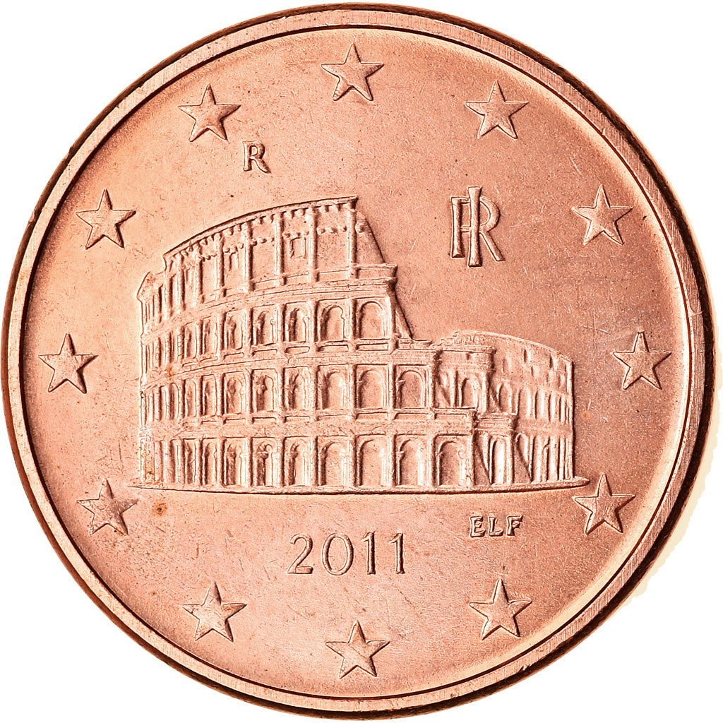 Italy, 5 Euro Cent, 2011, MS(63), Copper Plated Steel, KM:212