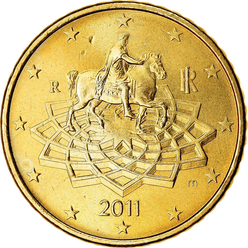 Italien, 50 Euro Cent, 2011, UNZ, Messing, KM:249