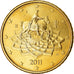 Italien, 50 Euro Cent, 2011, UNZ, Messing, KM:249