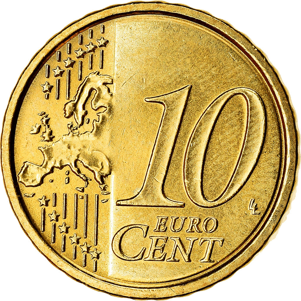 Italy, 10 Euro Cent, 2011, MS(63), Brass, KM:247