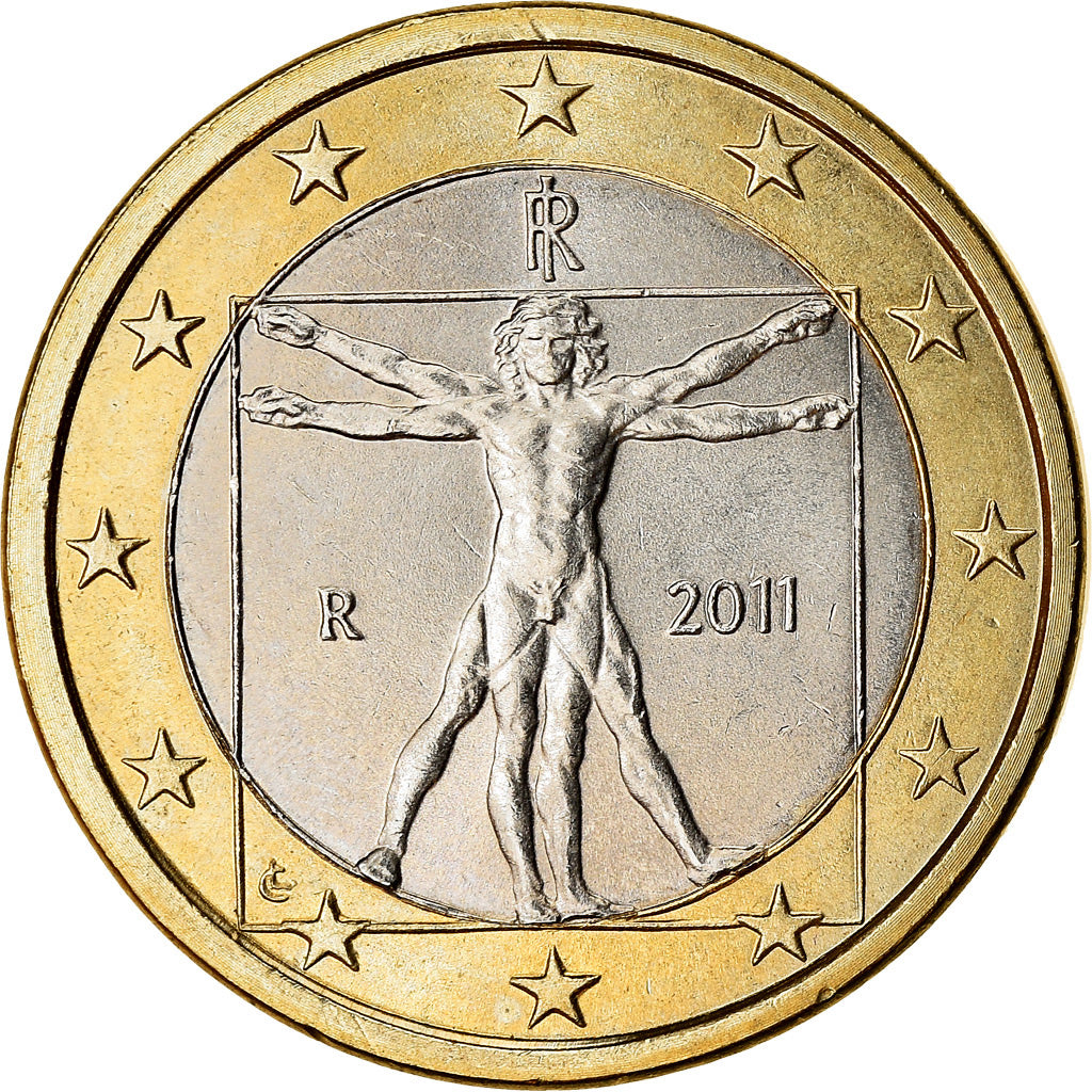 Italy, Euro, 2011, MS(63), Bi-Metallic, KM:250