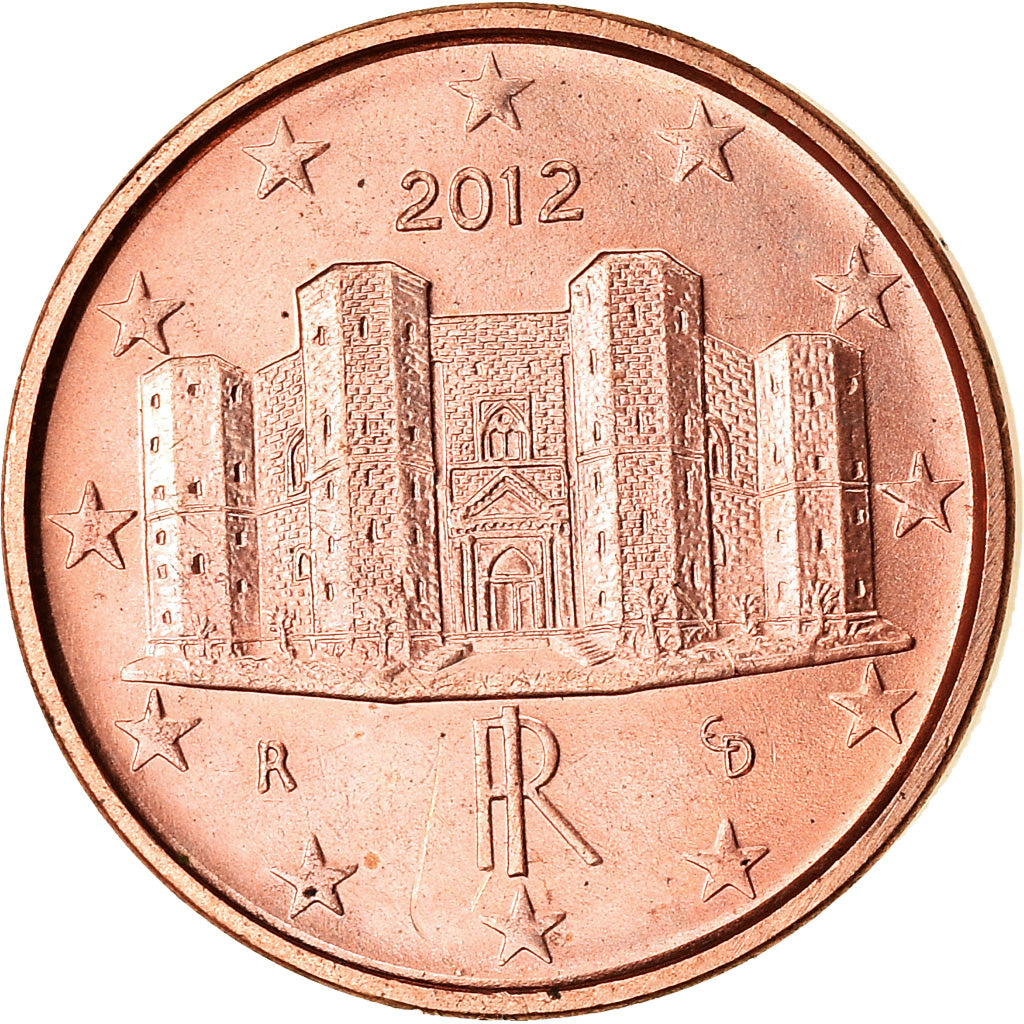 Italia, Euro Cent, 2012, SPL, Acciaio placcato rame, KM:210