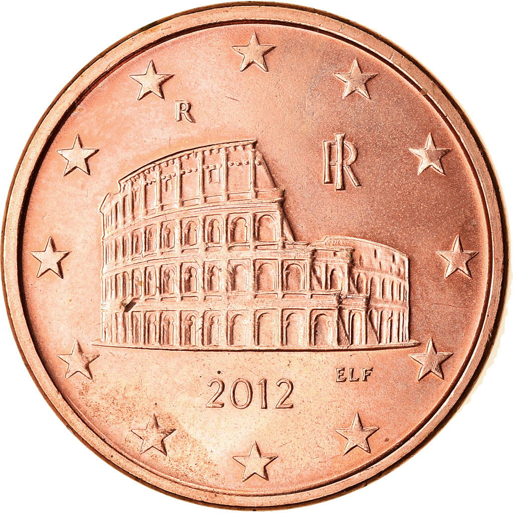 Italien, 5 Euro Cent, 2012, UNZ, Copper Plated Steel, KM:212