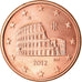 Italien, 5 Euro Cent, 2012, UNZ, Copper Plated Steel, KM:212