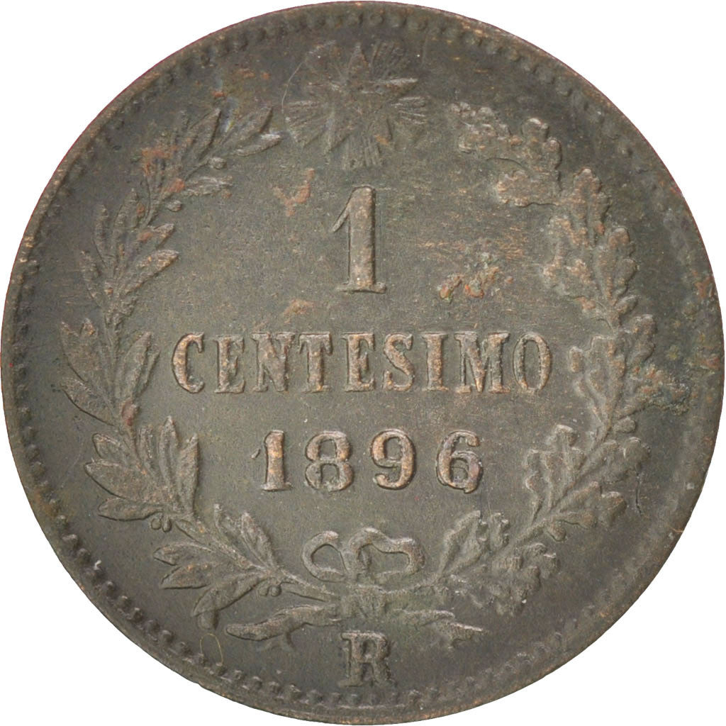 ITALY, Centesimo, 1896, Rome, KM #29, VF(30-35), Copper, 1.00