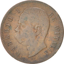 ITALY, 2 Centesimi, 1898, Rome, KM #30, VF(30-35), Copper, 20.2, 1.94