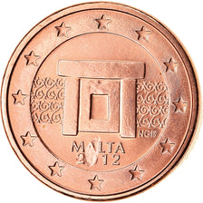 Malta, Euro Cent, 2012, SPL, Acciaio placcato rame, KM:125