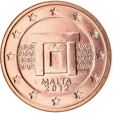 Malta, 2 Euro Cent, 2012, SPL, Acciaio placcato rame, KM:126