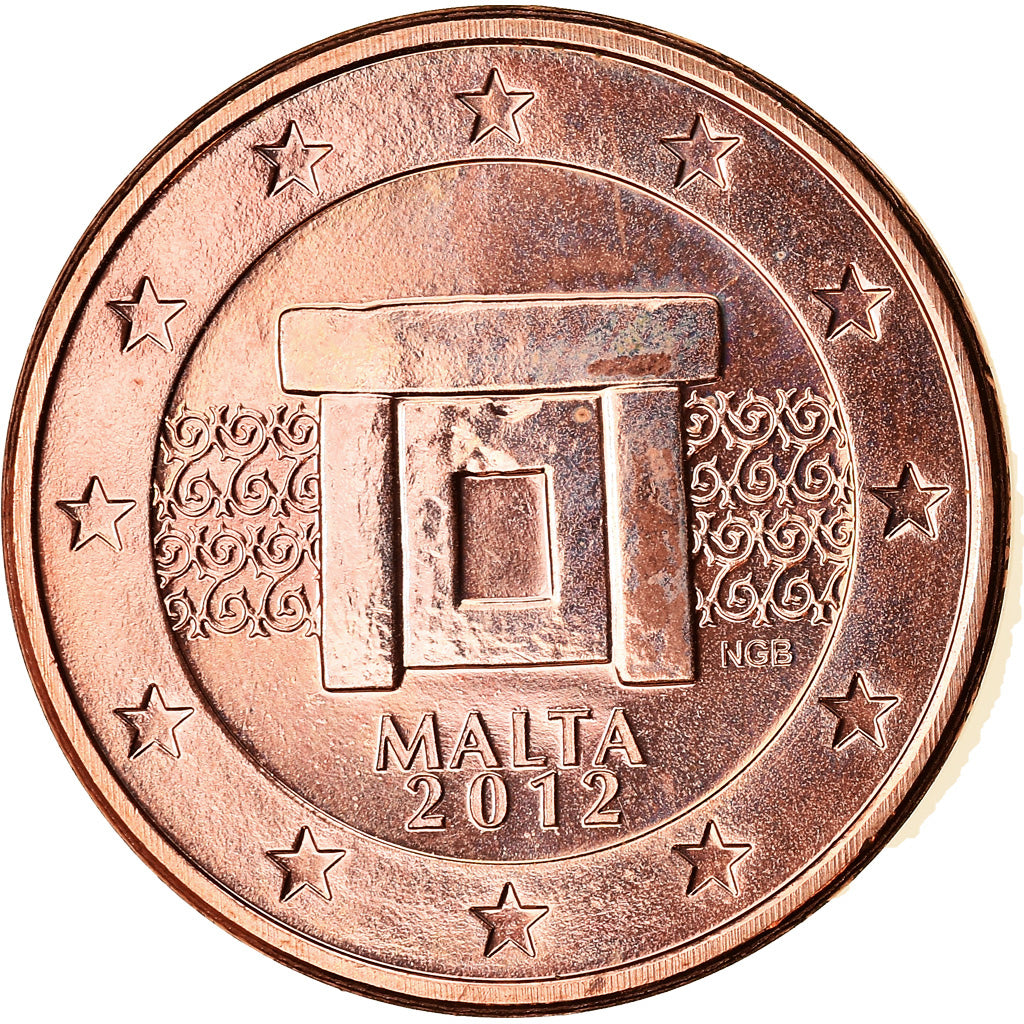 Malta, 5 Euro Cent, 2012, Paris, MS(63), Miedź platerowana stalą, KM:127