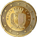Malta, 20 Euro Cent, 2012, MS(63), Brass, KM:129