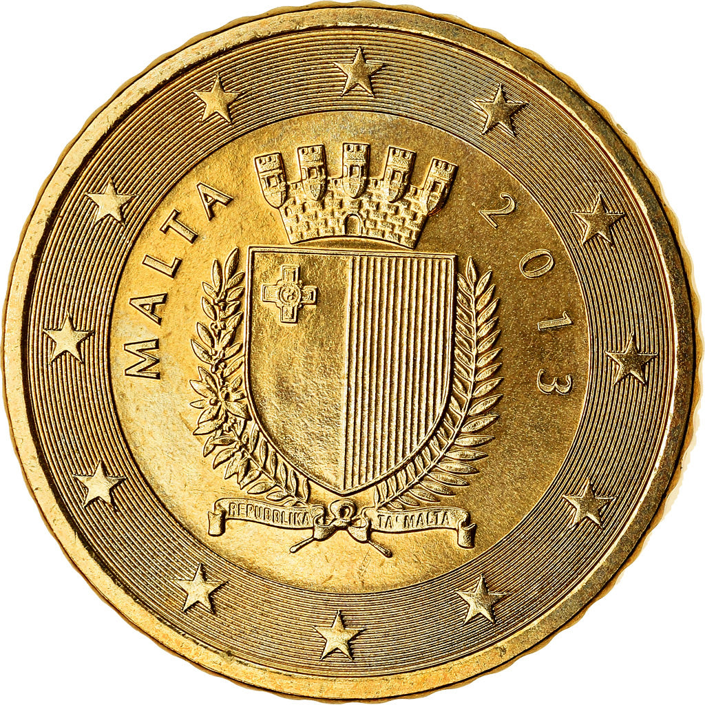 Malta, 50 Euro Cent, 2013, MS(63), Mosiądz