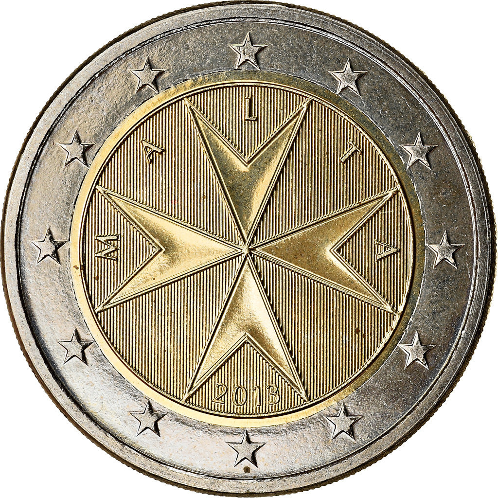 Malta, 2 Euro, 2013, MS(63), Bimetaliczny