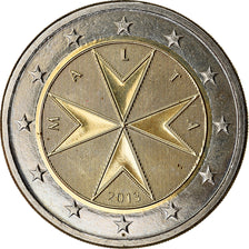 Malta, 2 Euro, 2013, MS(63), Bimetaliczny