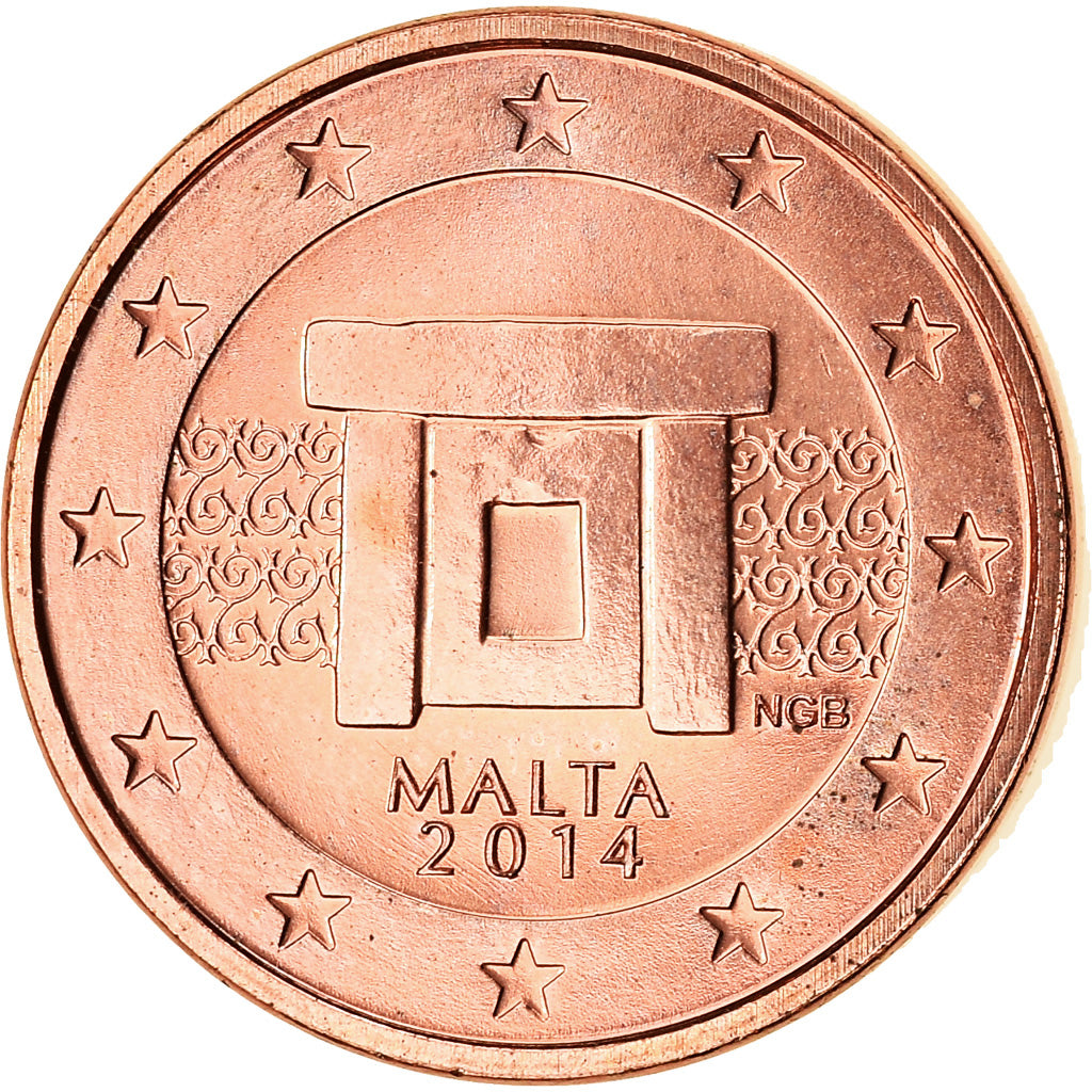 Malta, Euro Cent, 2014, SPL, Acciaio placcato rame