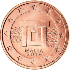 Malta, Euro Cent, 2014, SPL, Acciaio placcato rame