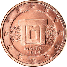 Malta, 2 Euro Cent, 2014, SC, Cobre chapado en acero