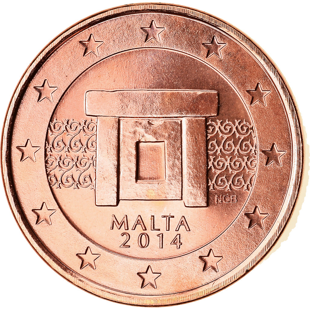 Malta, 5 Euro Cent, 2014, SPL, Acciaio placcato rame
