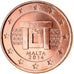 Malta, 5 Euro Cent, 2014, SPL, Acciaio placcato rame