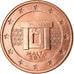 Malta, 5 Euro Cent, 2015, SPL, Acciaio placcato rame