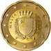 Malta, 20 Euro Cent, 2015, MS(63), Brass