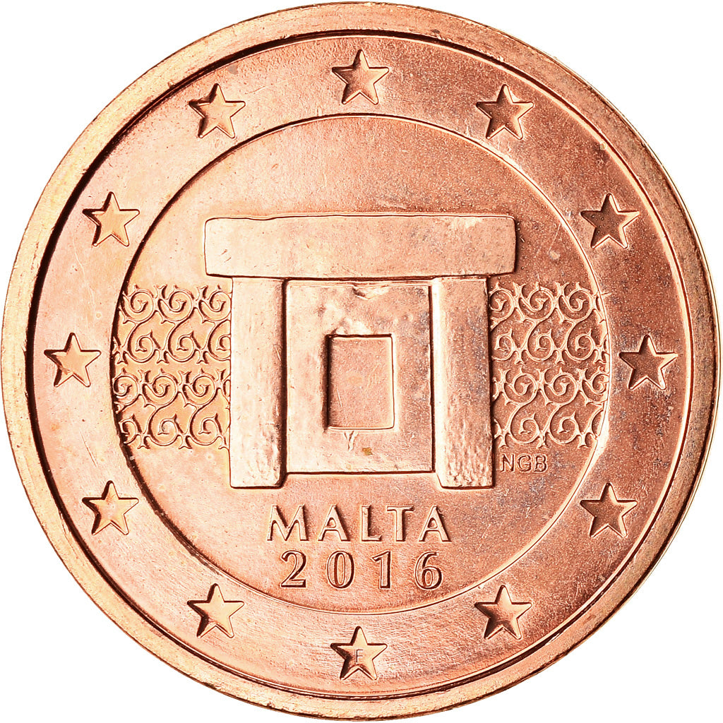 Malta, 2 Euro Cent, 2016, SPL, Acciaio placcato rame