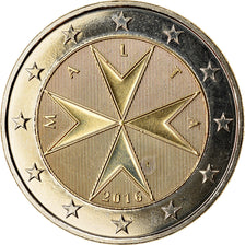 Malta, 2 Euro, 2016, MS(63), Bimetálico