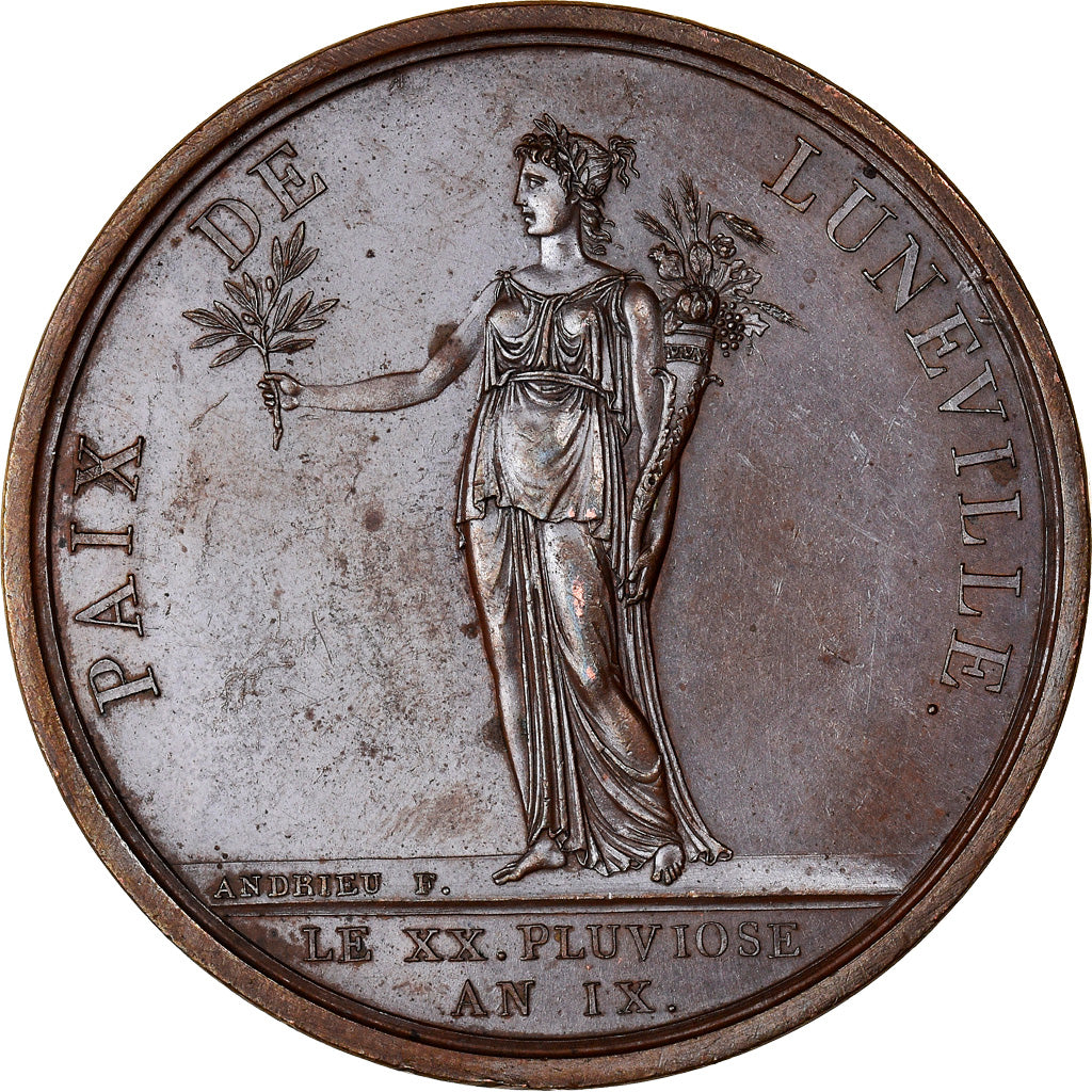 France, Médaille, Napoléon Bonaparte, Paix de Lunéville, History, 1801