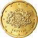 Latvia, 20 Euro Cent, 2014, MS(63), Brass