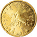 Slovenia, 20 Euro Cent, 2008, MS(63), Brass, KM:72